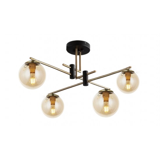 Modi Lighting 3'lü Siyah Eskitme Modern Avize Mod-Av-4491-4bsye-Down