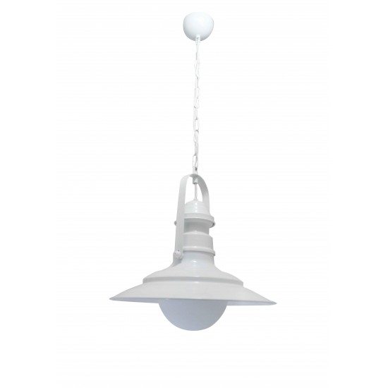 Modi Lighting Camlı Tekli Beyaz Fener Avize Mod-Av-4435-Bby