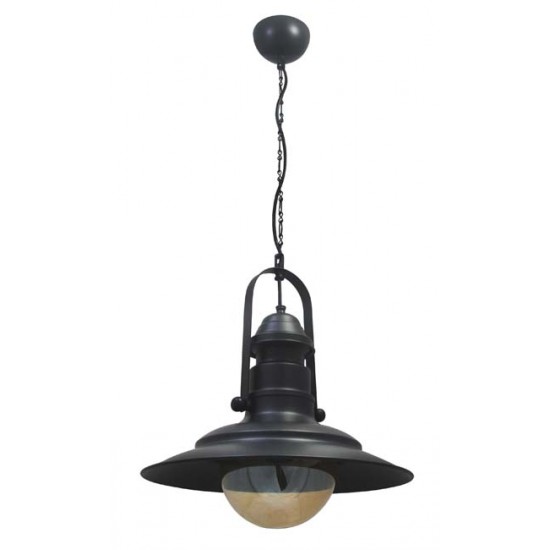 Modi Lighting Camlı Tekli Siyah Fener Avize Mod-Av-4434-Bsy