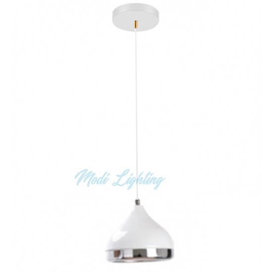 Modi Lighting Tekli Beyaz Krom Damla Sarkıt Avize Mod-Av-4481-1bk