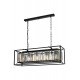 AVONNI AV-60029-4Y-BSY Siyah Boyalı Modern Avize E27 Metal Kristal 80x22cm