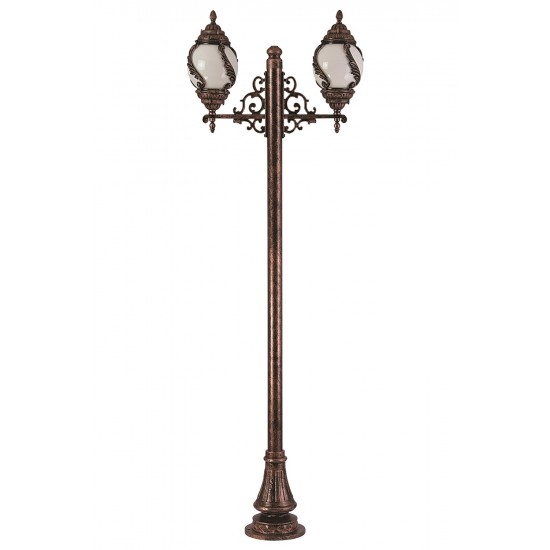 AVONNI BDR-68182-2BKR-M1 Kahverengi Boyalı Dış Mekan Aydınlatma E27 Aluminyum Çelik Boru Akrilik Cam 85x30cm