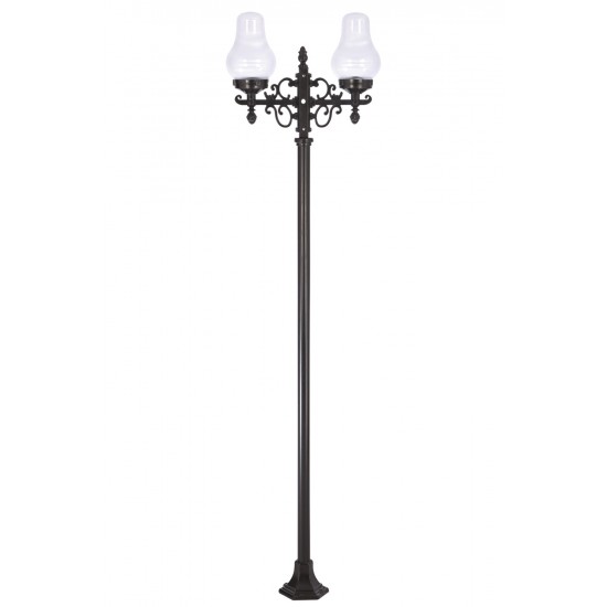AVONNI BDR-68214-2BSY-M2 Siyah Boyalı Dış Mekan Aydınlatma E27 Çelik Boru ABS Akrilik Cam 50x20cm
